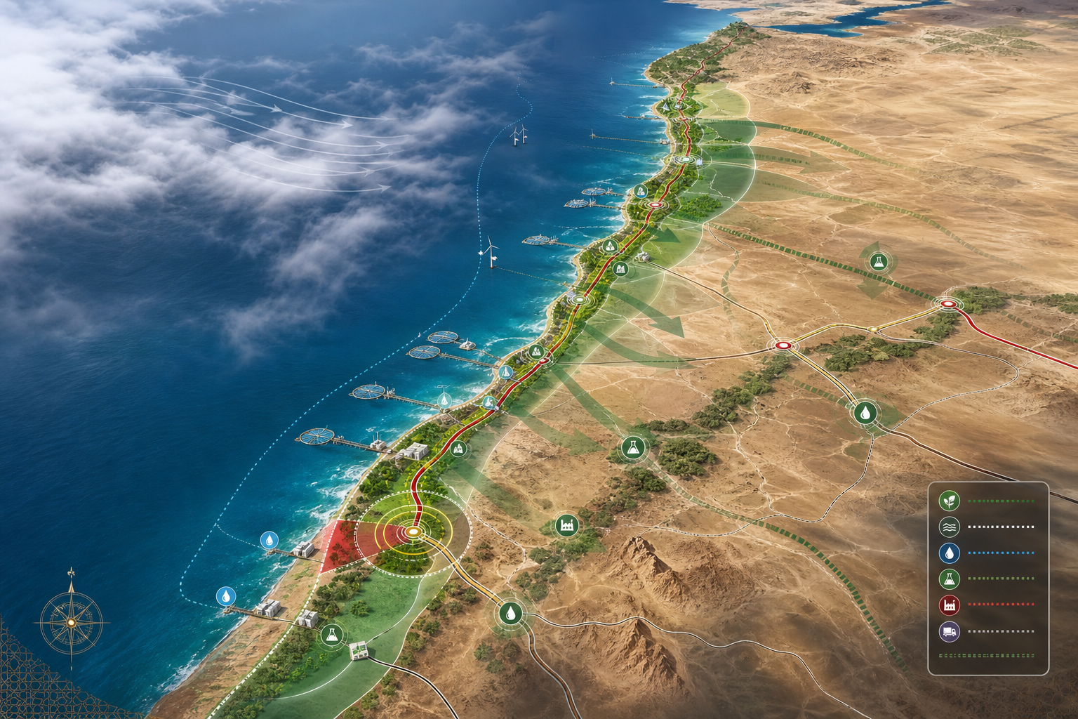 Moroccan Green Line master plan map